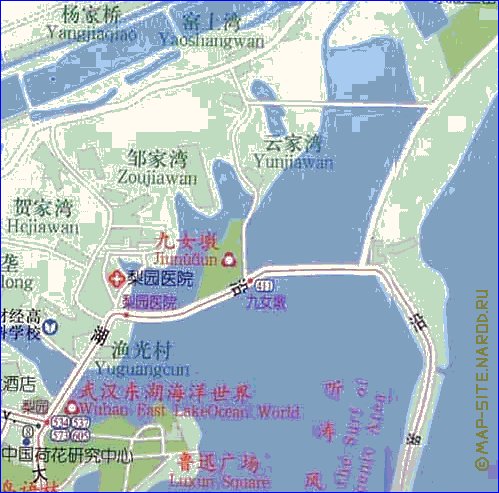 mapa de Wuhan