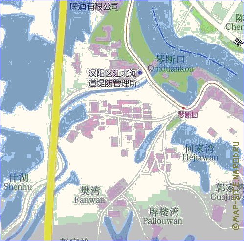 mapa de Wuhan