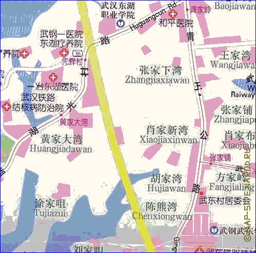 mapa de Wuhan