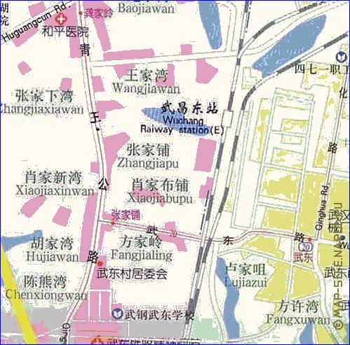 mapa de Wuhan