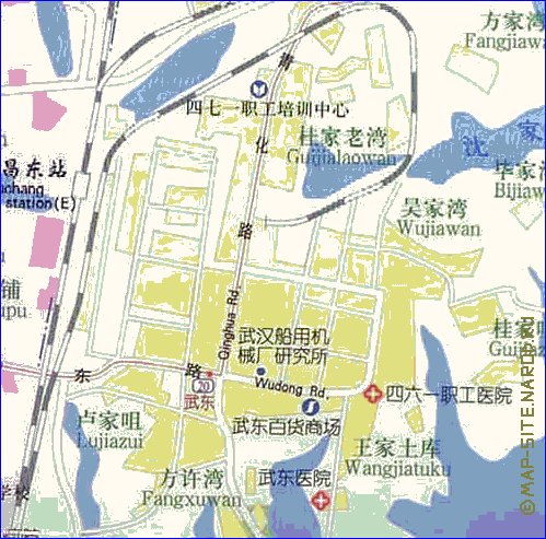 mapa de Wuhan