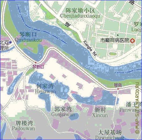 mapa de Wuhan