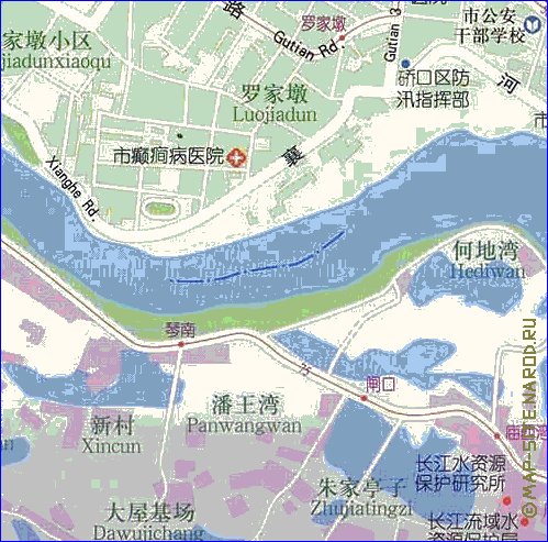 mapa de Wuhan