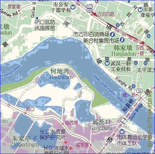 mapa de Wuhan