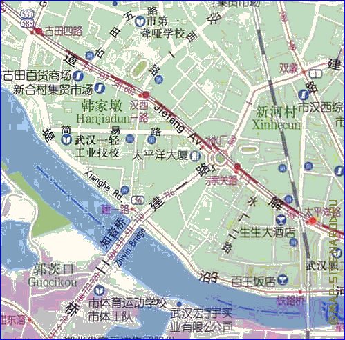 mapa de Wuhan