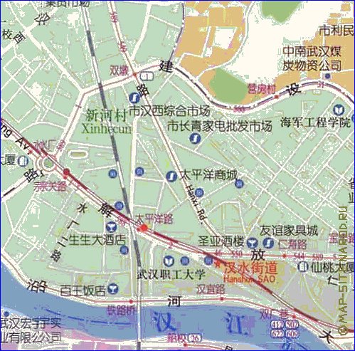 mapa de Wuhan