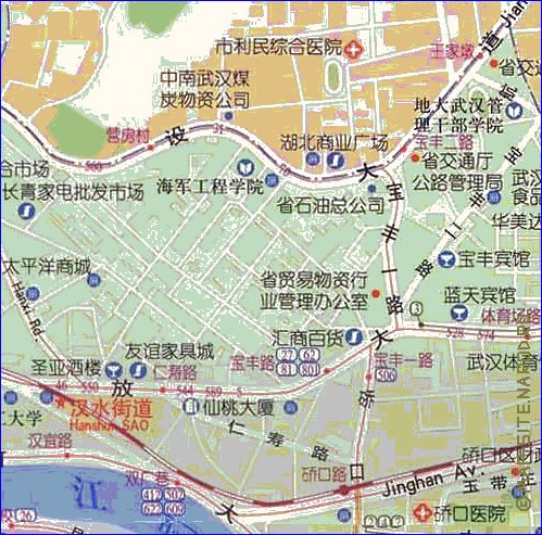 mapa de Wuhan