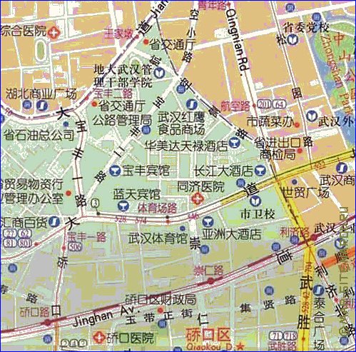 mapa de Wuhan