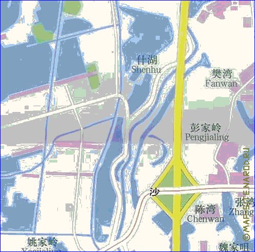 mapa de Wuhan