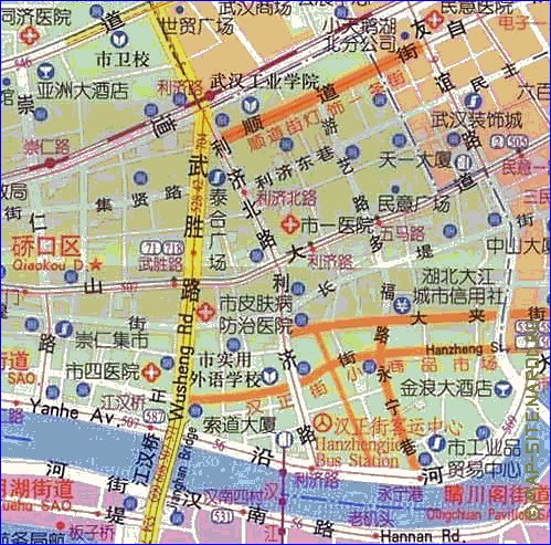 mapa de Wuhan