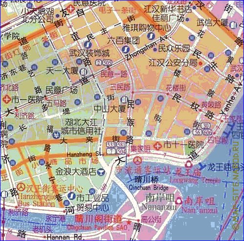 mapa de Wuhan