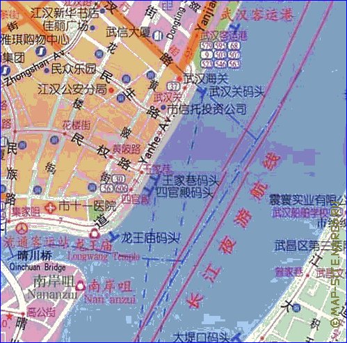 mapa de Wuhan