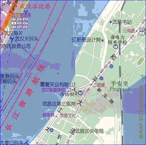 mapa de Wuhan