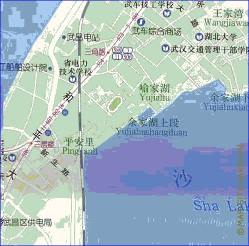 mapa de Wuhan