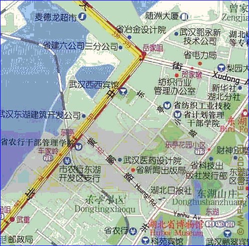 mapa de Wuhan