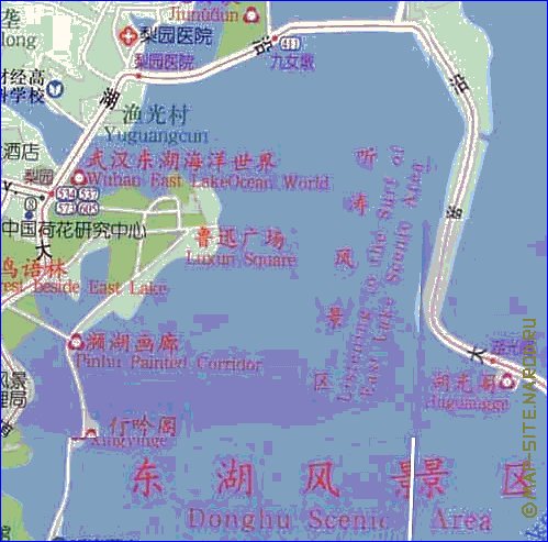 mapa de Wuhan