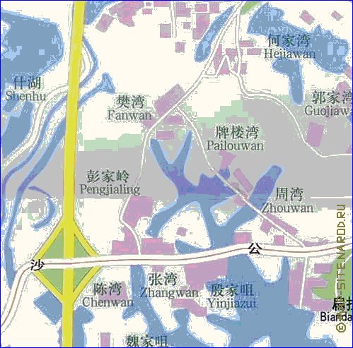 mapa de Wuhan