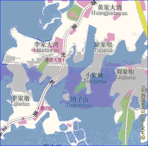 mapa de Wuhan