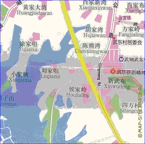 mapa de Wuhan