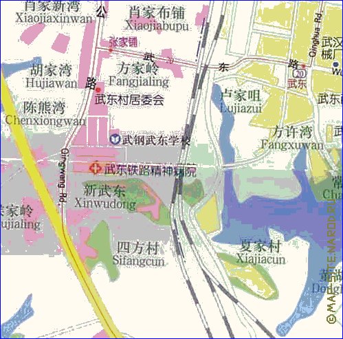 mapa de Wuhan