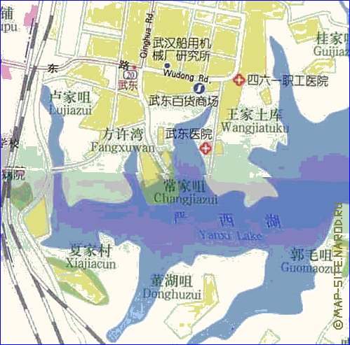 mapa de Wuhan