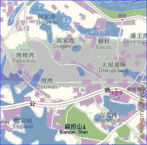 mapa de Wuhan