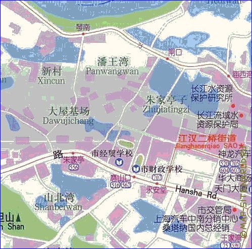 mapa de Wuhan