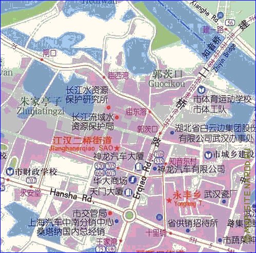 mapa de Wuhan