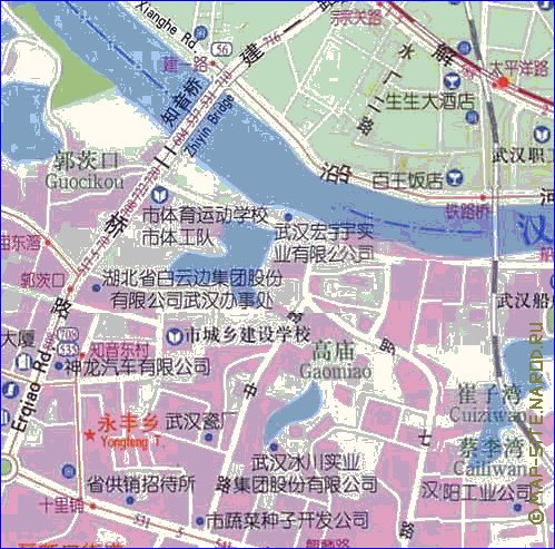 mapa de Wuhan