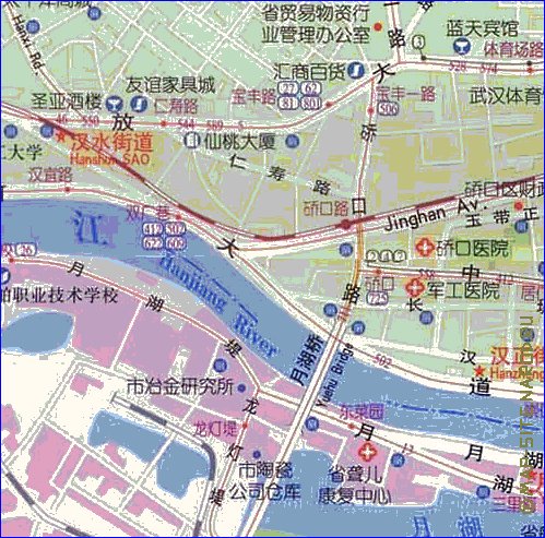 mapa de Wuhan