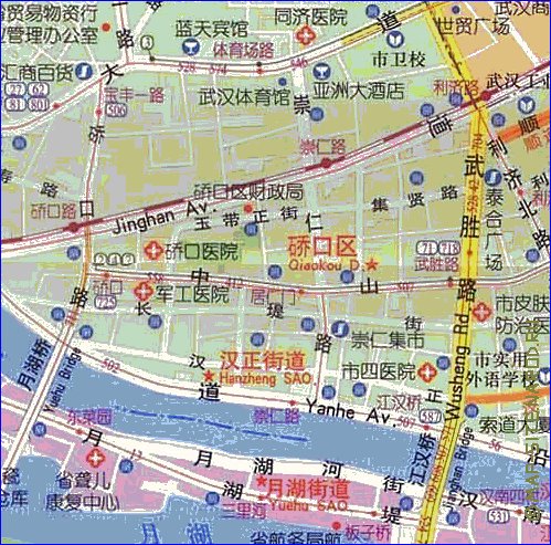 mapa de Wuhan