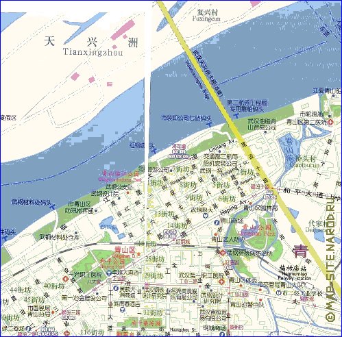 mapa de Wuhan