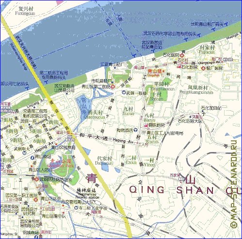 mapa de Wuhan