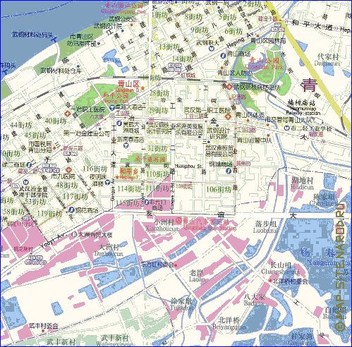 mapa de Wuhan