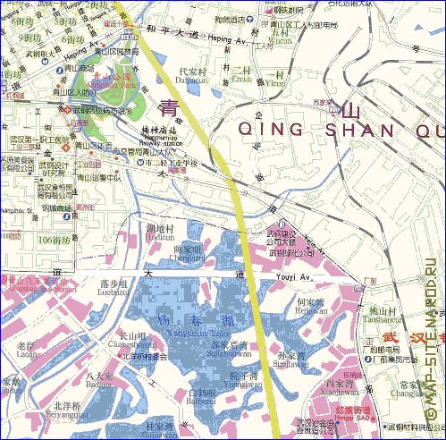 mapa de Wuhan