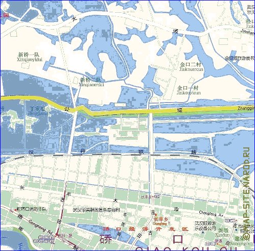 mapa de Wuhan