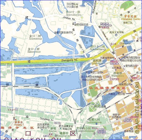 mapa de Wuhan