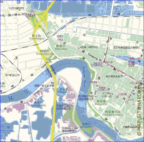 mapa de Wuhan