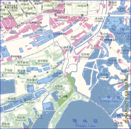 mapa de Wuhan