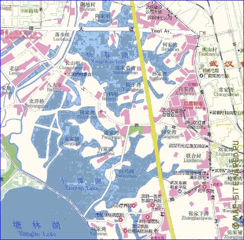 mapa de Wuhan