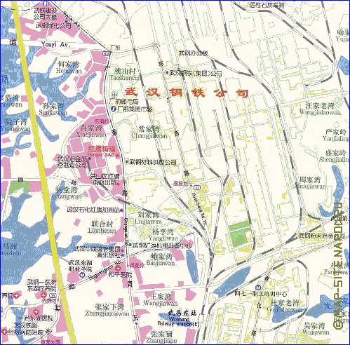 mapa de Wuhan