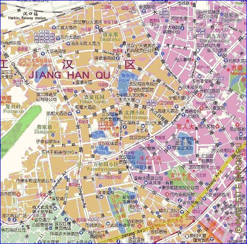 mapa de Wuhan