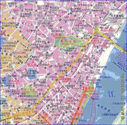 mapa de Wuhan