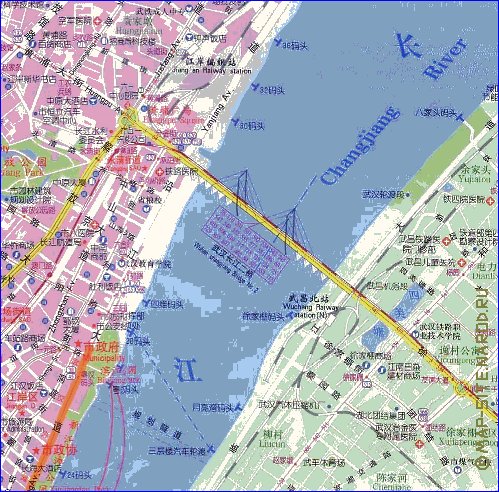 mapa de Wuhan