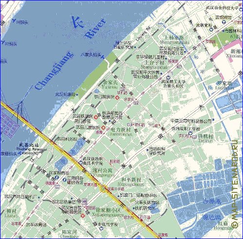 mapa de Wuhan