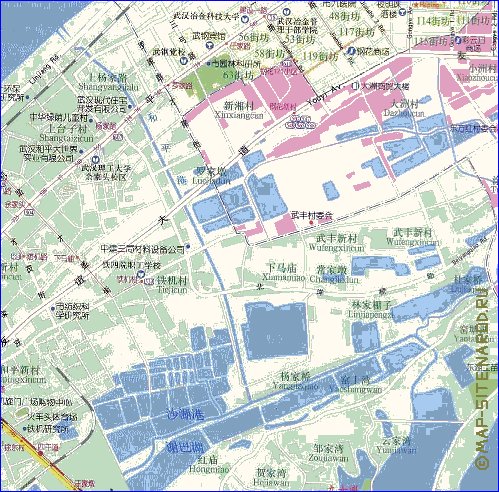 mapa de Wuhan