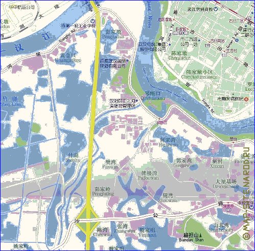 mapa de Wuhan