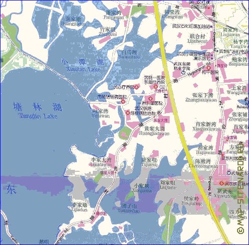 mapa de Wuhan