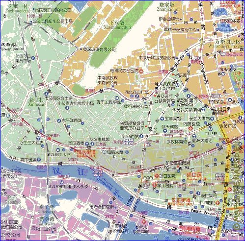 mapa de Wuhan