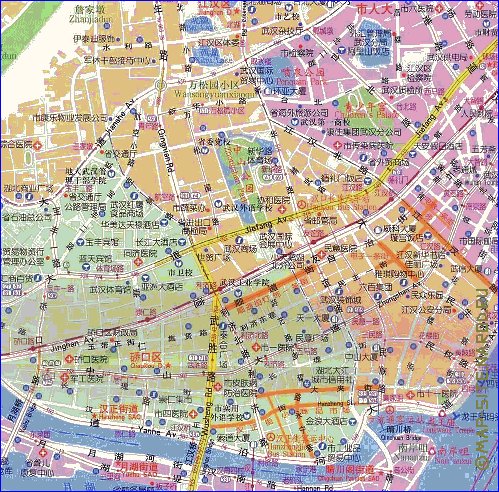 mapa de Wuhan